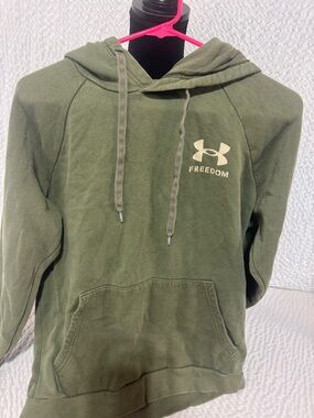 Under Armour Olive Green 'Freedom' Pullover Hoodie